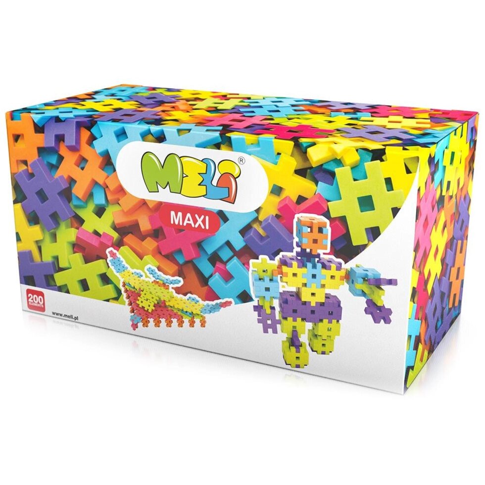 Блоковий конструктор Meli Maxi Classic, 200 елементів (50402) від компанії Інтернет-магазин EconomPokupka - фото 1