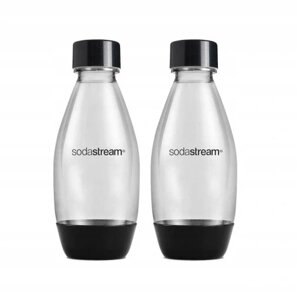 Пляшки Sodastream 0,5л чорний емодзі 2-пак оригінальний набір пляшок 2x пляшка Fuse насичувач двійка