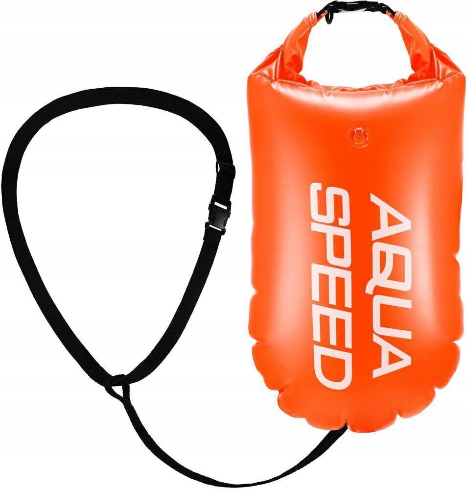 Буйка Aqua-speed Boja Open Water Swim Buoy 17 л оранжева 71 см страхувальна плавальна буйка з сухою кишенею від компанії Інтернет-магазин EconomPokupka - фото 1