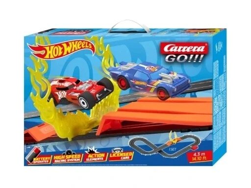 Carrera Go Hot Wheels Race Track 4.3 M гоночна траса з стрибком + машинки 20063517 від компанії Інтернет-магазин EconomPokupka - фото 1