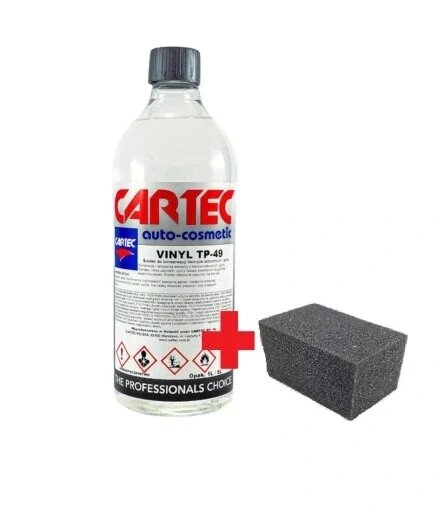 Cartec Vinyl Tp-49 1л для пластику та гуми + маленький аплікатор-губка для вінілу від компанії Інтернет-магазин EconomPokupka - фото 1