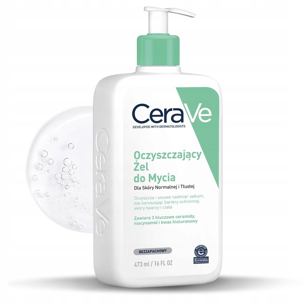 Cerave 473 мл очищувальний гель для миття для нормальної та жирної шкіри 473мл від компанії Інтернет-магазин EconomPokupka - фото 1