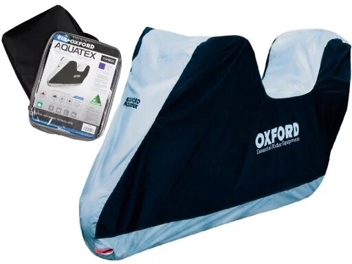 Чохол для мотоцикла Oxford Aquatex розмір Xl чорно-срібний з кофром дл 277см від компанії Інтернет-магазин EconomPokupka - фото 1