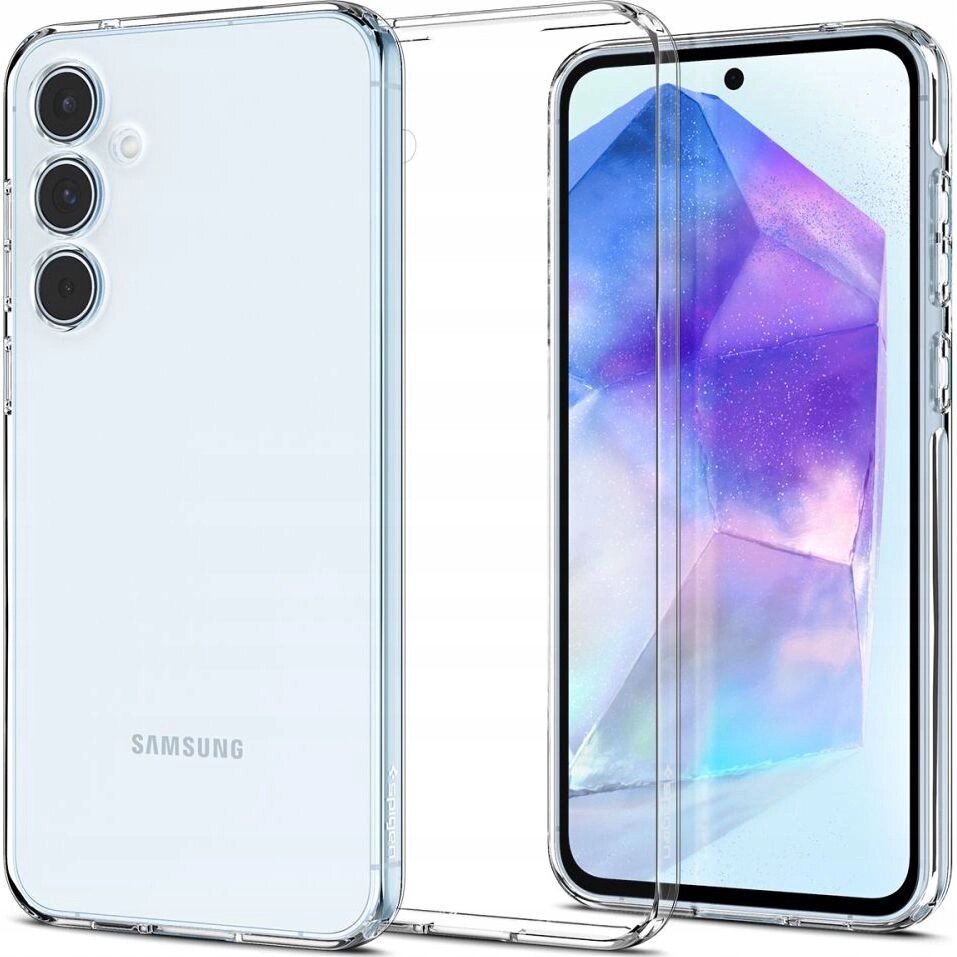 Чохол Spigen для Samsung Galaxy A55 5g Liquid Crystal безбарвний прозорий еластичний від компанії Інтернет-магазин EconomPokupka - фото 1