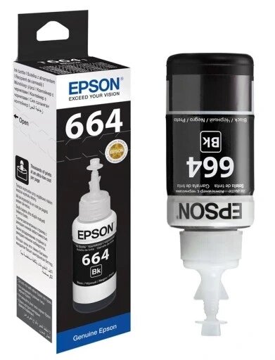 ЧОРНИЛО ОРИГІНАЛЬНЕ EPSON 664 Black T6641 BLACK 70 мл від компанії Інтернет-магазин EconomPokupka - фото 1