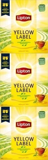 Чорний експрес-чай Lipton 200 г у 3 пакетах Yellow Label 100 штук від компанії Інтернет-магазин EconomPokupka - фото 1