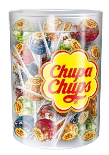 Цукерка-лізунець Chupa Chups 600 г мікс смаків багатофруктовий банка 50 шт. від компанії Інтернет-магазин EconomPokupka - фото 1