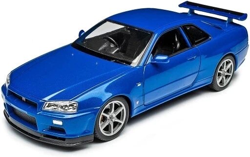 Дитячий автомобіль Welly Nissan Skyline Gt-r R34 1:24 метал 1:24 29438884 від компанії Інтернет-магазин EconomPokupka - фото 1