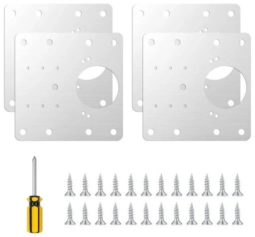 Доповнювальна меблева петля Mobes 90 шт. мм ремонтна пластина для меблевих петель 9x9 см + викрутка в подарунок від компанії Інтернет-магазин EconomPokupka - фото 1