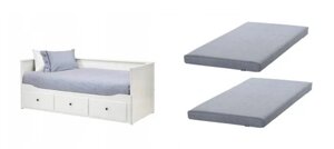 Двоспальне ліжко Ikea Hemnes 160x200 біле + 2 матраца