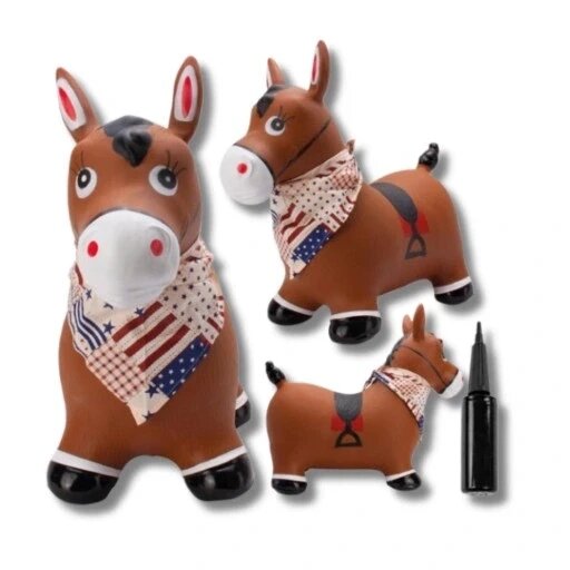 Джемпер гумовий кінь для стрибуків Brown Horse With Bandana Pump Baby J06.008.0.1 від компанії Інтернет-магазин EconomPokupka - фото 1