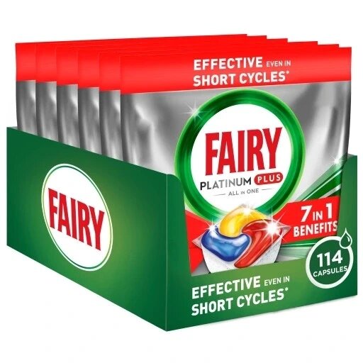 Fairy Platinum Plus All In One таблетки для посудомийної машини 114 шт. 6x19шт = 114шт від компанії Інтернет-магазин EconomPokupka - фото 1