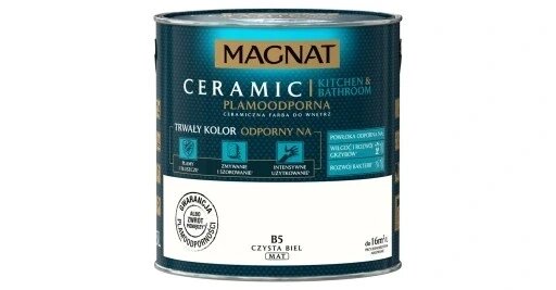 Фарба для керамічних стін Magnat Ceramic Kitchen&Bath B5 2,5 л біла матова від компанії Інтернет-магазин EconomPokupka - фото 1