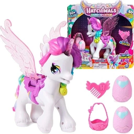 Фігурка єдинорожка Hatchimals Magic Wing Rainbow Holiday Unicorn 60 від компанії Інтернет-магазин EconomPokupka - фото 1