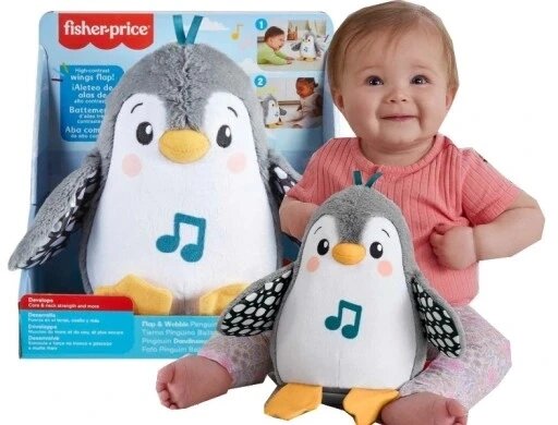 Fisher-price музичний пінгвінчик ківачок іграшка для немовлят Hnc10 м'яка від компанії Інтернет-магазин EconomPokupka - фото 1