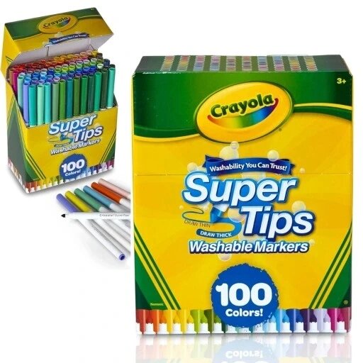 Фломастери Crayola 100 шт фласмери 100 шт. 585100 від компанії Інтернет-магазин EconomPokupka - фото 1