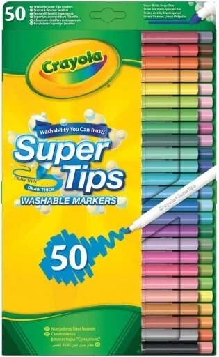 Фломастери Crayola 50 шт Super Tips Color що миються 50 7555 від компанії Інтернет-магазин EconomPokupka - фото 1