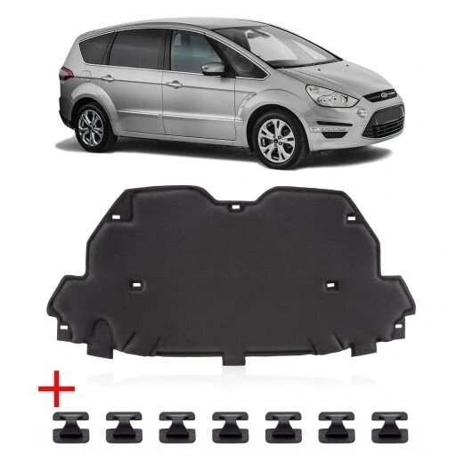 Ford S-max Mk1 і 2006-2014 звукоізоляція капота + штифти Am21u16746aa 2006-14 повний комплект з штифтами від компанії Інтернет-магазин EconomPokupka - фото 1