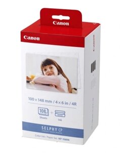 Фотопапір глянцевий Canon 10 шт. 15 см 260 г/м² 108 шт. фотографічна фольга забарвлююча Kp-108in