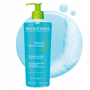 Гель для обличчя Bioderma 500ml для вмивання Sebium Moussant антибактеріальний