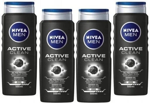 Гель Nivea Men Active Clean 500 Ml набір для душу для чоловіків 4x500ml від компанії Інтернет-магазин EconomPokupka - фото 1