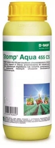 Гербіцид Basf Stomp Aqua 455 Cs 1l Stomp 1l пендиметалін, бур'ян овочевих садів та садів, одно- і дволистяні Basf від компанії Інтернет-магазин EconomPokupka - фото 1