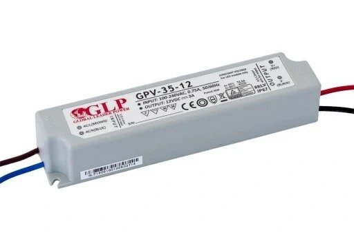 Герметичний світлодіодний блок живлення 35W 12V 3A IP67 GLP 24H від компанії Інтернет-магазин EconomPokupka - фото 1