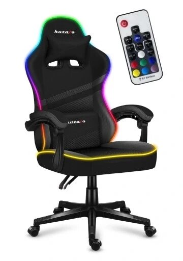 Геймерське крісло Huzaro Force 4.4 Rgb Black тканина чорна від компанії Інтернет-магазин EconomPokupka - фото 1