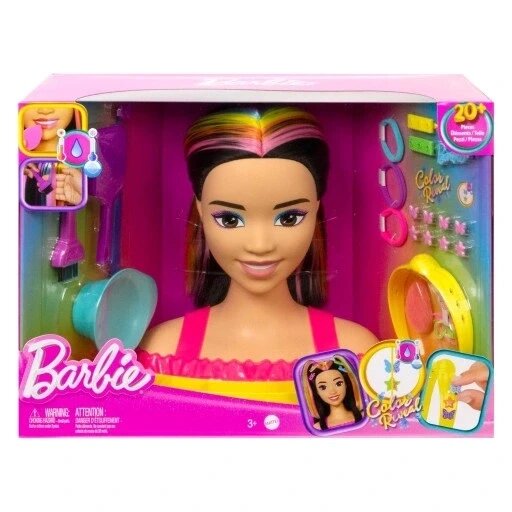 Голова для укладки Barbie Mattel барбі зачисування лялька + аксесуари брюнетка Hmd81 від компанії Інтернет-магазин EconomPokupka - фото 1