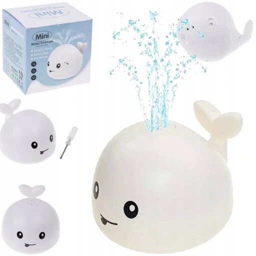 Іграшка для ванни дельфін Led фонтан Ikonka Kx6119_1 білий від компанії Інтернет-магазин EconomPokupka - фото 1
