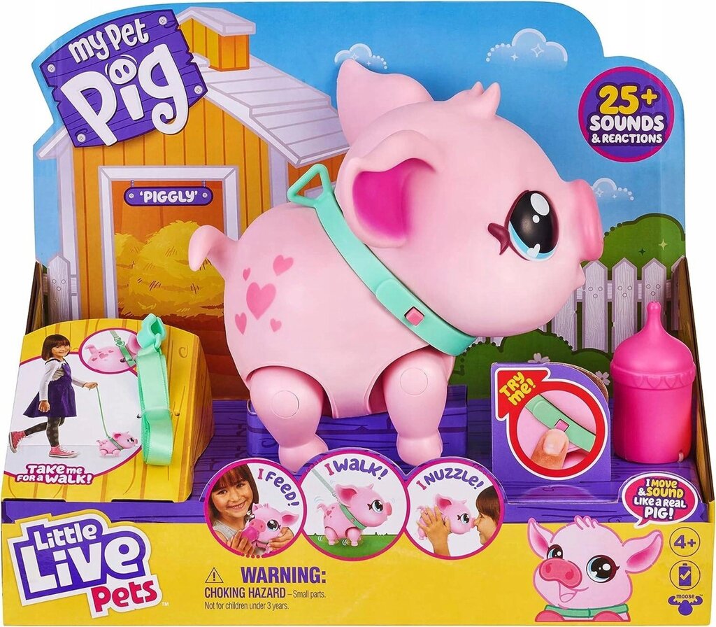 Інтерактивна іграшка Little Live Pets моя свинка Piggly ходить від компанії Інтернет-магазин EconomPokupka - фото 1