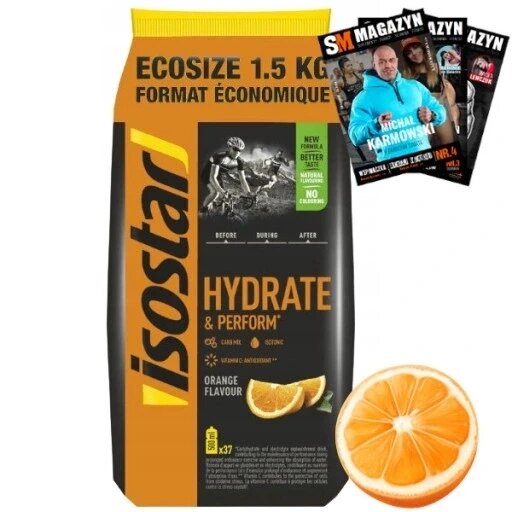 Ізотонічний порошок Isostar Hydrate & Perform зі смаком апельсина 1500 г від компанії Інтернет-магазин EconomPokupka - фото 1