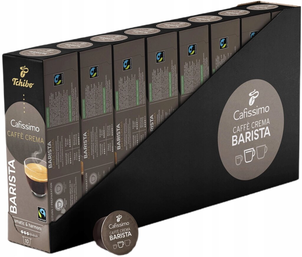 Капсули для кавомашини Cafissimo Tchibo Barista Caffe Crema 10 шт. 8x10 капсул від компанії Інтернет-магазин EconomPokupka - фото 1