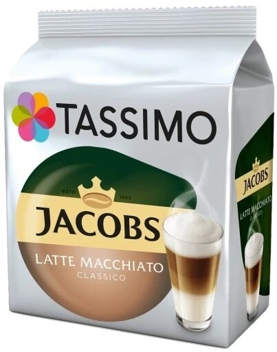 Капсули для Tassimo Jacobs Latte Macchiato Classico 8 шт. від компанії Інтернет-магазин EconomPokupka - фото 1