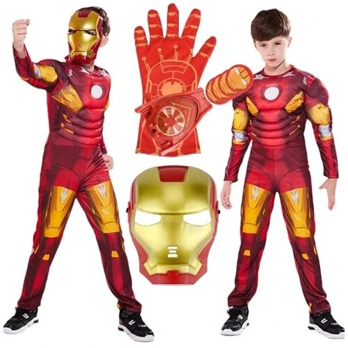 Карнавальний костюм Sibamy р. 122-128 Iron Man Outfit Dispossiem бальний рукавичка 122 / 128 S