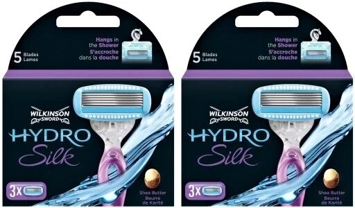 Касети для станків Wilkinson Sword Hydro Silk для жінок 3 шт. 6x леза від компанії Інтернет-магазин EconomPokupka - фото 1