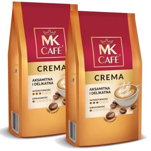 Кава МК Cafe Crema в зернах 2х 1 кг від компанії Інтернет-магазин EconomPokupka - фото 1