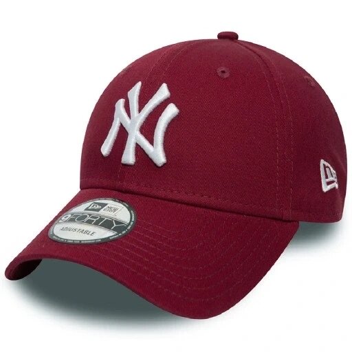 Кепка з козирком New Era червоного кольору універсального розміру чоловіча York Yankees доставка в коробці від компанії Інтернет-магазин EconomPokupka - фото 1