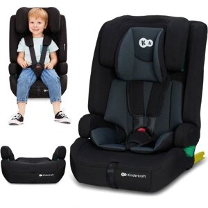 "kinderkraft Safety-fix 2 I-size 76-150cm 2023 чорне автомобільне крісло 9-36 кг |