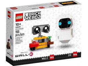 Конструктор LEGO brickheadz 40619 єва та валл-і