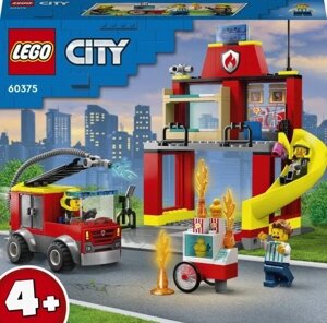 Конструктор LEGO City 60375 Пожежна станція та пожежна машина