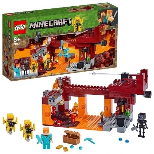 Конструктор LEGO Minecraft 21154 Вогняний міст від компанії Інтернет-магазин EconomPokupka - фото 1