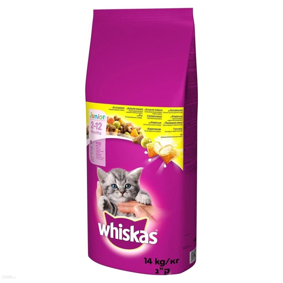 Корм для котів Whiskas Junior с курицей 14 кг (5900951014369) від компанії Інтернет-магазин EconomPokupka - фото 1