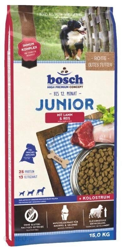 Корм для собак Bosch Junior Lamb & Rice 15 кг від компанії Інтернет-магазин EconomPokupka - фото 1