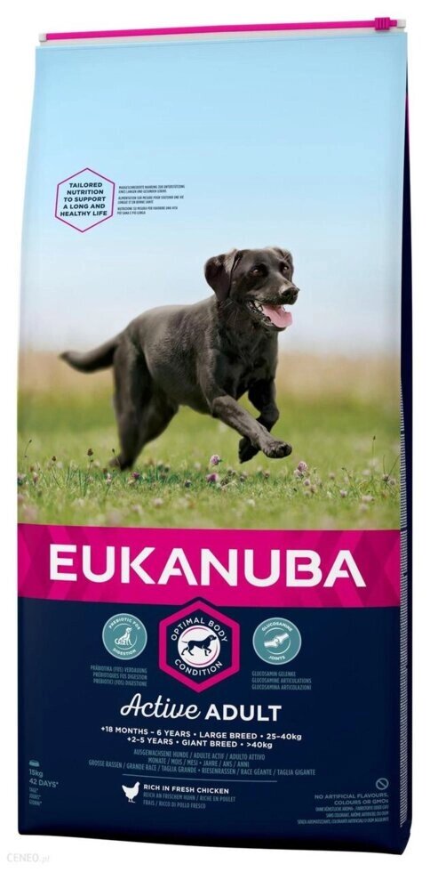 Корм для собак EUKANUBA Active Adult Large Breed 15кг від компанії Інтернет-магазин EconomPokupka - фото 1