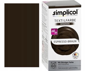 Барвник у рідині Simplicol Espresso-Braun коричневий фарба для тканин одягу