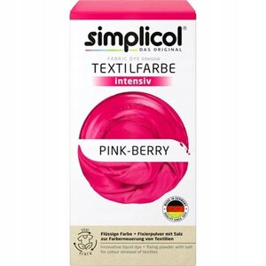 Барвник у рідині Simplicol Pink Berry фарба для тканин одягу рожевий