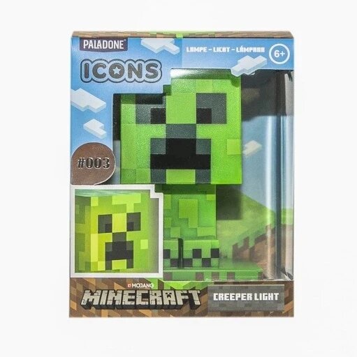 Лампа нічник Paladone Minecraft Creeper PP6593MC від компанії Інтернет-магазин EconomPokupka - фото 1