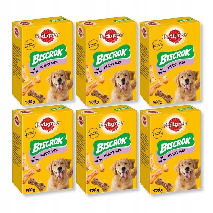 Ласощі для собак Pedigree Multi Biscrok 500 г 6 шт. від компанії Інтернет-магазин EconomPokupka - фото 1