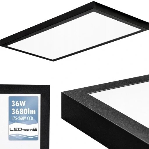 Led-панель для стелі рамка 60x30cm 36w настінна чорна Ccd від компанії Інтернет-магазин EconomPokupka - фото 1